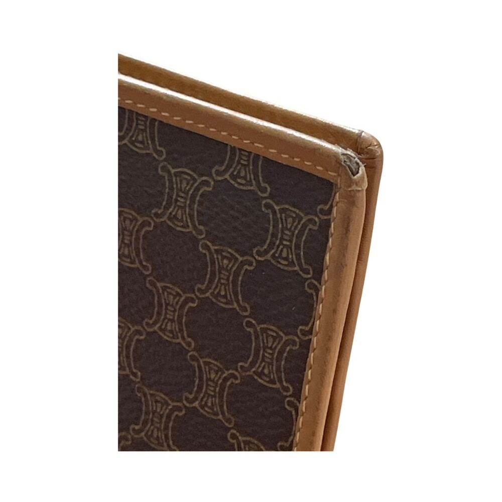 Vintage Celine Macadam Long Wallet Tan Leather & Canvas Made in Italy - Picture 14 of 15